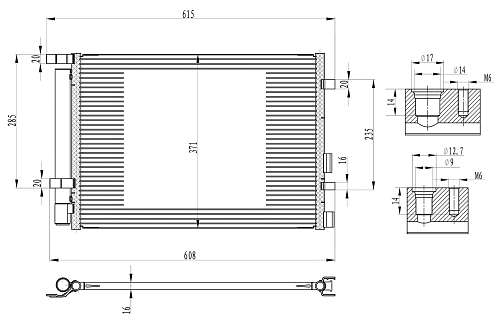 Радиатор кондиционера для автомобилей i20 (09-)
