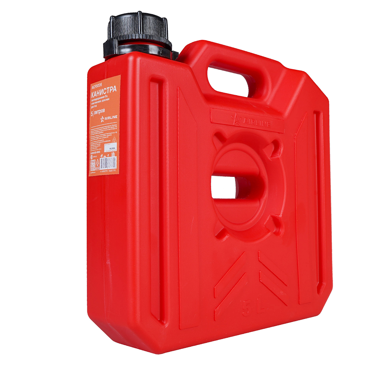 Канистра экспедиционная 5л, пластиковая, красная