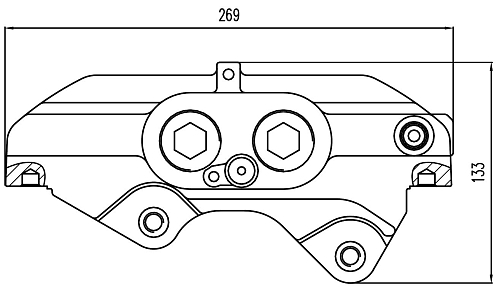 Суппорт тормозной для автомобилей Lexus GS (05-)/(11-)/IS (05-)/(13-) передний левый d=43мм