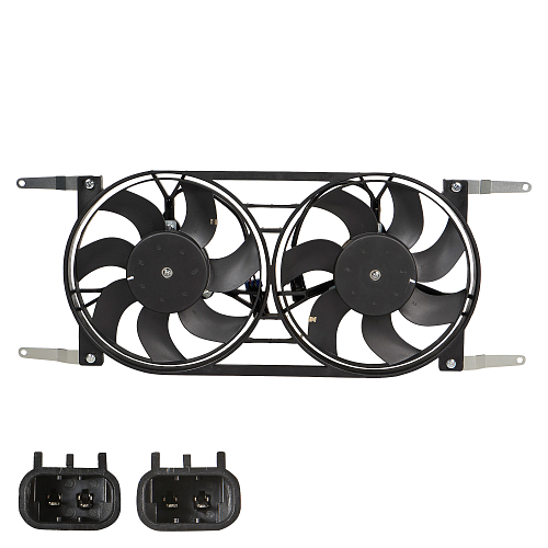 Электровентилятор охлаждения для автомобилей УАЗ Patriot (10-) (2 вент.) (с кожухом) (прямые кроншт.)