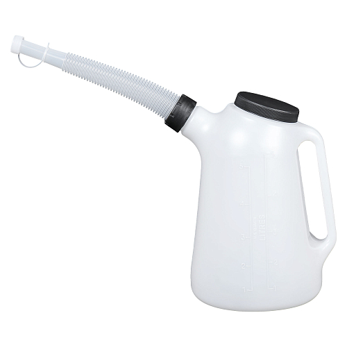 Емкость (лейка) мерная PRO 5л пластиковая для масла и тех. жидк., резьб. крышка