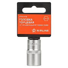 Головка торцевая 1/2"DR двенадцатигранная 15мм, L=38мм пласт.подвес