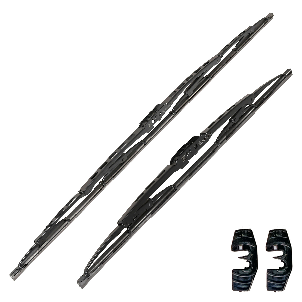 Щетки стеклооч комплект (2 штуки) 650/450мм (26"/18") каркасные с креплением "Крючок 9х3, 9х4 мм" (AWBJ015) МП-серия