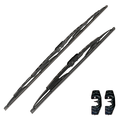 Щетки стеклооч комплект (2 штуки) 650/450мм (26"/18") каркасные с креплением "Крючок 9х3, 9х4 мм" (AWBJ015) МП-серия