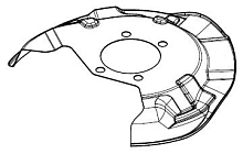 Кожух заднего левого тормозного диска для автомобилей Nissan X-Trail T32 (14-) EPB