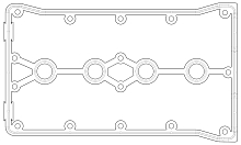 Прокладка клапанной крышки для а/м Chevrolet Lacetti (04-) 1.4i/1.6i (только для алюм. LVPC 0505) силикон