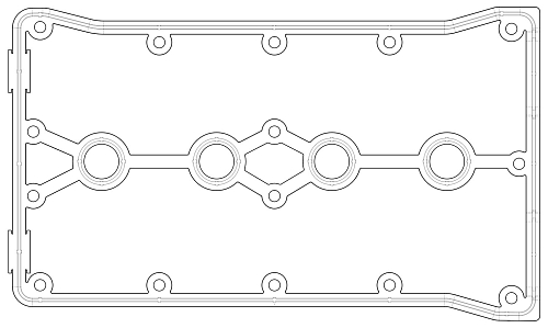 Прокладка клапанной крышки для а/м Chevrolet Lacetti (04-) 1.4i/1.6i (только для алюм. LVPC 0505) силикон