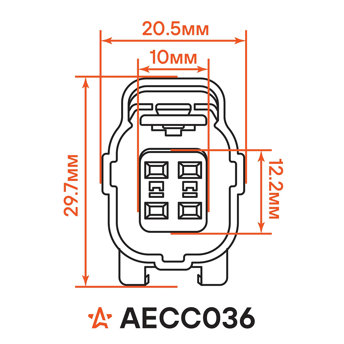 Разъём 4 pin с проводами для датчика кислорода Chevrolet, Nissan, Hyundai