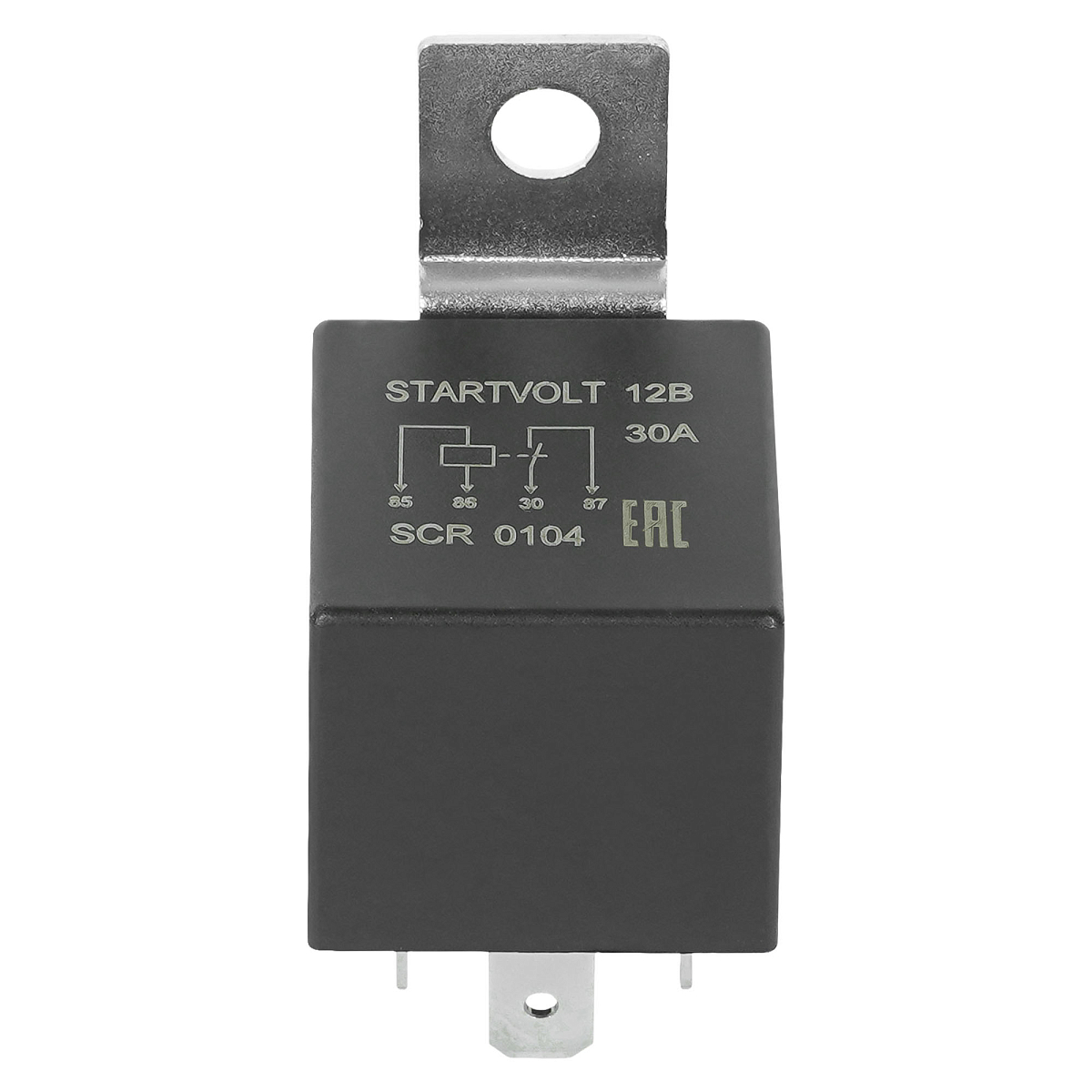 Реле 12V 30A 4 контакта (с кронштейном, без резистора)