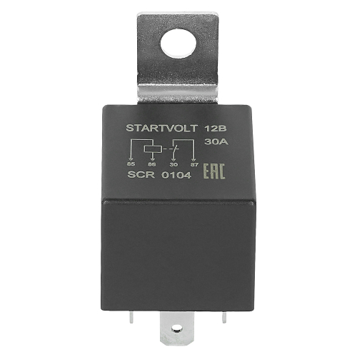 Реле 12V 30A 4 контакта (с кронштейном, без резистора)