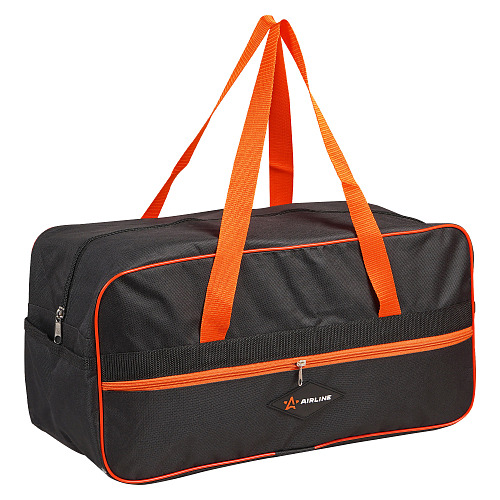 Сумка дорожная автомобильная, средняя (49*24*20 см), черн./оранж.