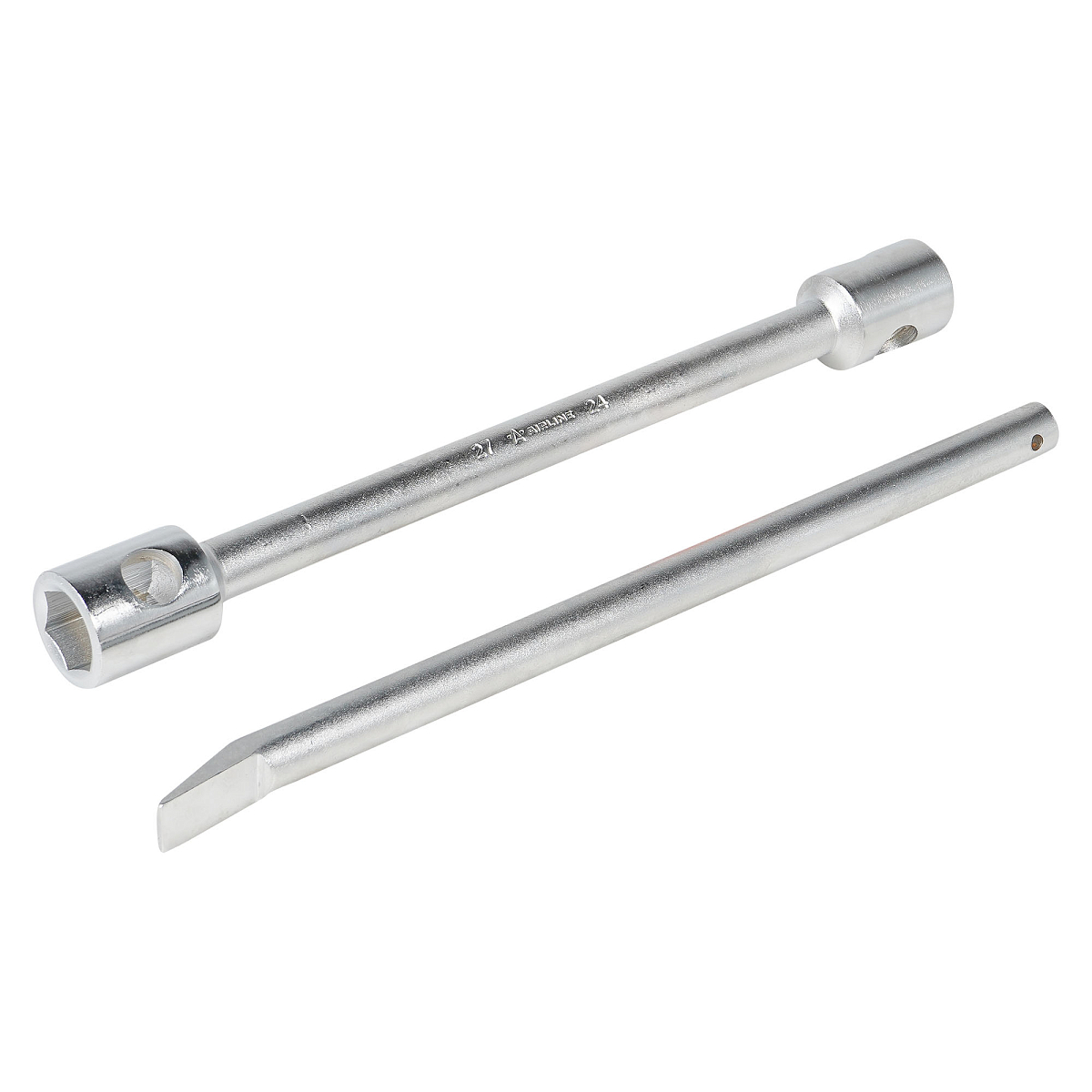 Ключ баллонный торцевой кованый 24*27*400мм с воротком