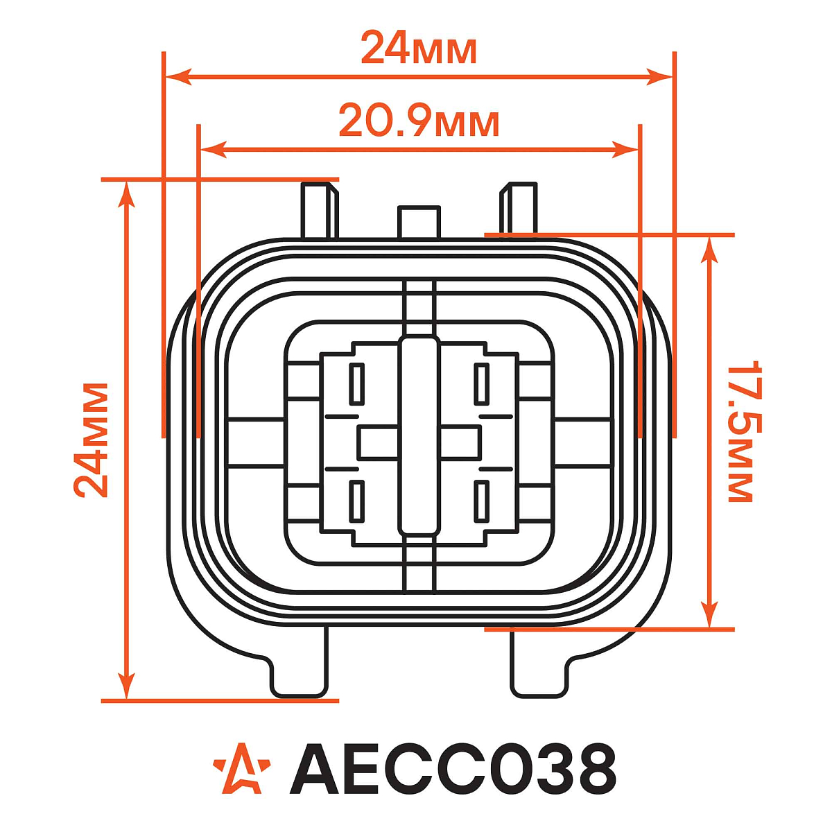 Разъём 4 pin с проводами для датчика кислорода Hyundai, Kia