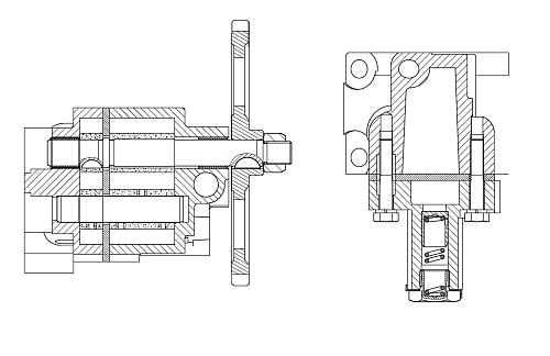Насос масляный для автомобилей КАМАЗ (Евро 0) 740.10 (с шестерней)