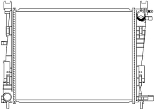 Радиатор охлаждения для а/м Лада Vesta (15-)/Logan II (12-)/Kaptur (16-)/Duster (21-) A/C+(паяный)