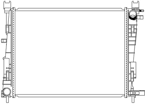 Радиатор охлаждения для а/м Лада Vesta (15-)/Logan II (12-)/Kaptur (16-)/Duster (21-) A/C+(паяный)