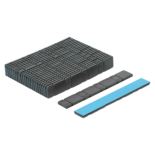 Груз балансировочный самоклеящийся стальной 4*5гр/4*10гр, 50 шт., темно-серый (графит)