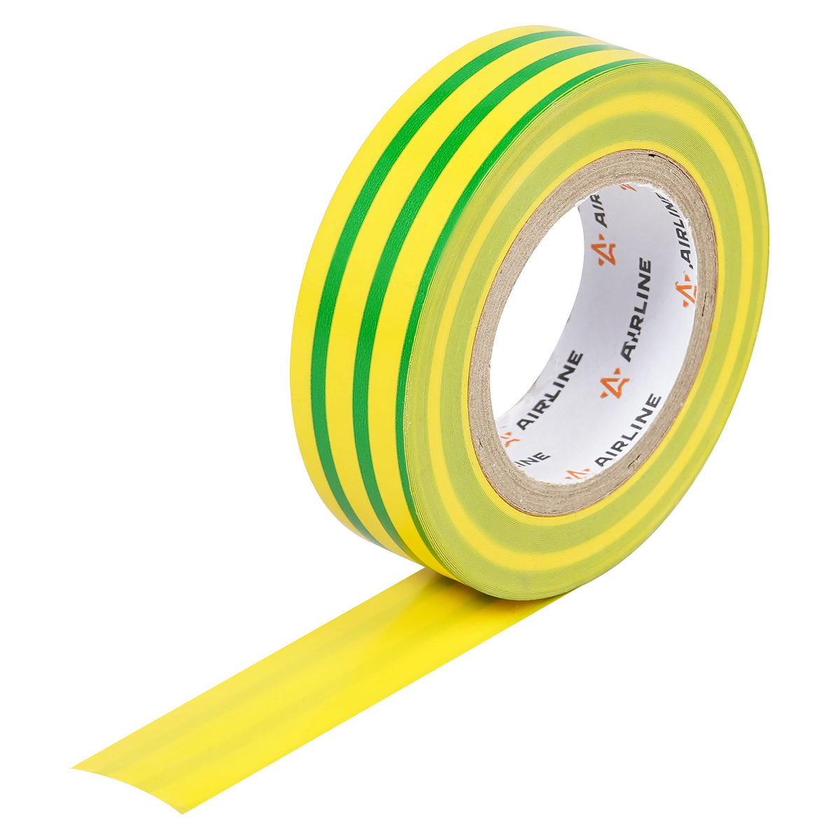 Изолента ПВХ, желто-зеленая, 19 мм*10 м