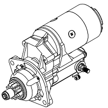 Стартер для спецтехники Komatsu/JCB с дв. Cummins QSB/6BT 24В 4,5кВт