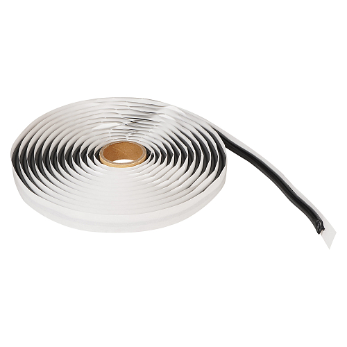 Лента-герметик для вклейки стёкол фар и фонарей, бутиленовая, d 7.9*5,5м, черная