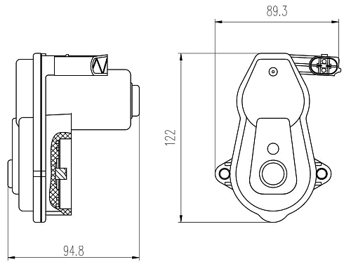 Электродвигатель стояночного тормоза для автомобилей Nissan Qashqai II (13-) правый