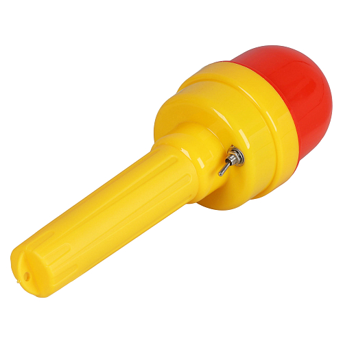 Фонарь сигнальный светодиодн. ФС-41.У, 250/85мм с фотоэл-том для конусов/вех/барьер.,столб., пластик, красн.