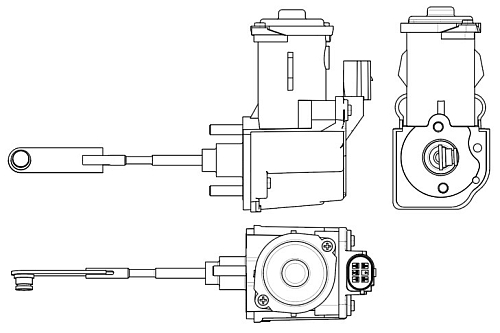 Актуатор турбокомпрессора для а/м Skoda Yeti (09-)/VW Caddy (10-) 1.2T [CBZB] (тип RHF3)