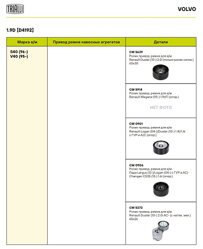 Ролик приводного ремня для автомобилей Лада Largus (12-)/Renault Logan (04-) 1.4i/1.6i/Changan CS35 (12-) 1.6i (опорный)