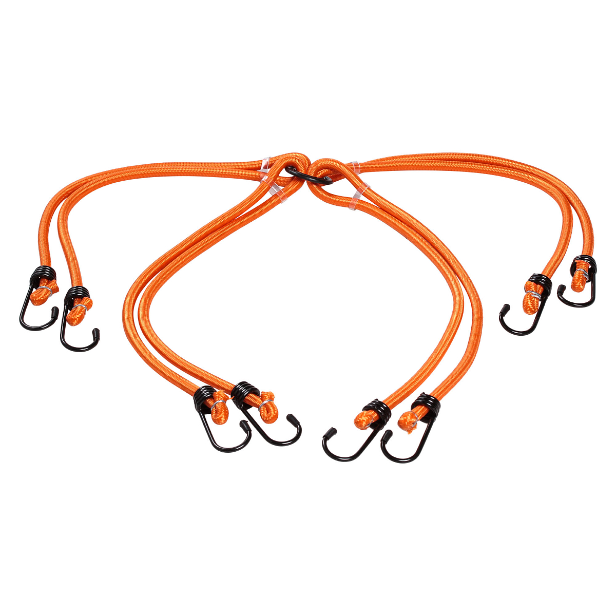 Резинки-стяжки набор "Паук" 4шт.-80 см, D-8 мм (металлические крючки)