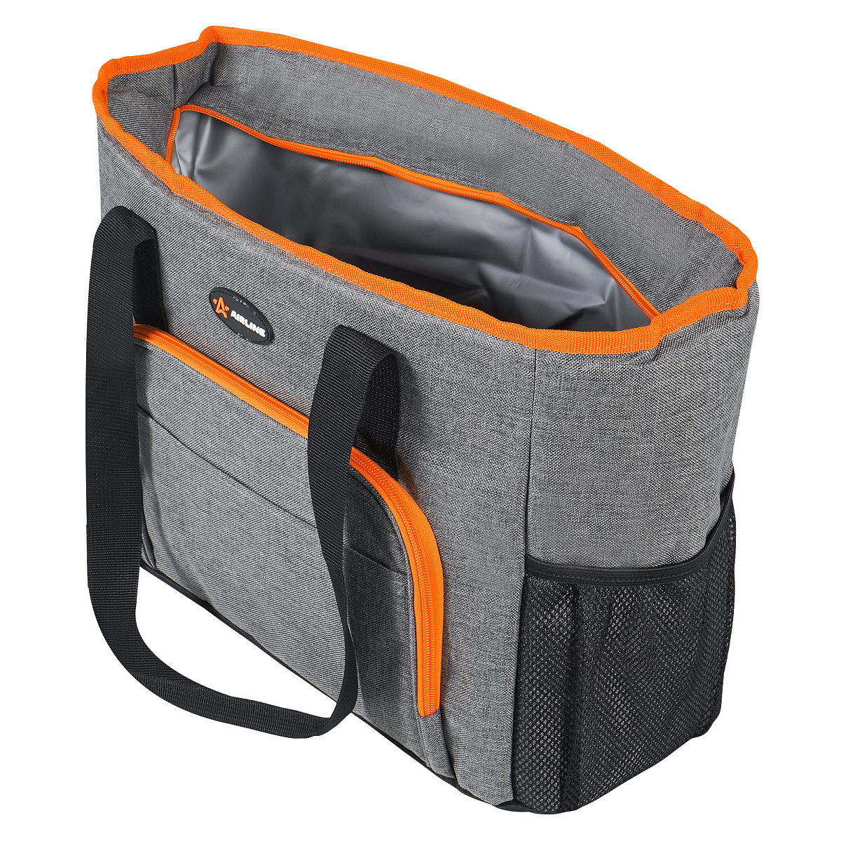 Сумка-холодильник (термосумка)"Пляжная", 27л, 42*33*20см, водонепр.,сер.