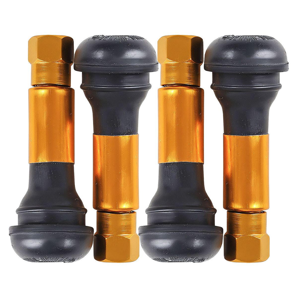 Вентиль для б/к шин TR414C c декор. колпачком, золотой, 4 шт.