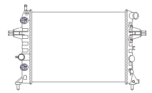 Радиатор охлаждения для автомобилей Astra G (98-)/Zafira A (99-) 1.4i/1.6i/1.8i AT AC+