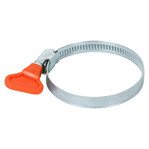 Хомут червячный 40-60/9мм с ключом, стандарт, W1(оцинк.)