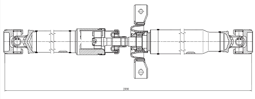 Карданный вал в сборе для автомобилей Honda CR-V I (95-) задний