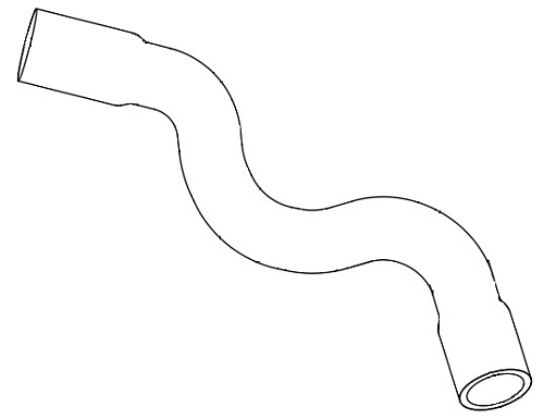 Патрубок охл. для а/м Renault Logan (04-)/Sandero (08-) 1.4i/1.6i [K7M, K7J] верх. (EPDM, 1 шт.)