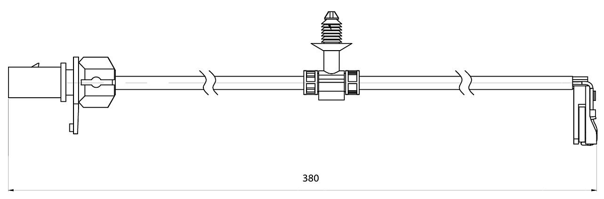 Датчик износа задних тормозных колодок для автомобилей Audi Q7 (15-) L=380