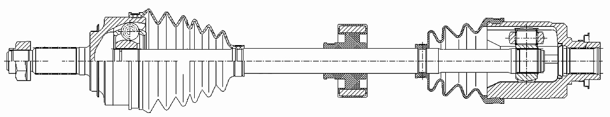 Привод передний правый для автомобилей Honda CR-V (01-) 2.0i AT/MT 4WD
