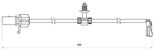 Датчик износа задних тормозных колодок для автомобилей Audi Q7 (15-) L=380