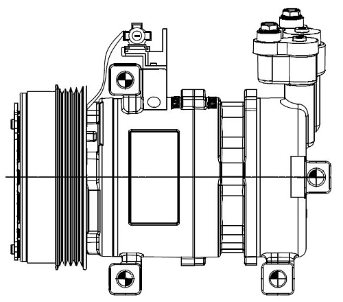 Компрессор кондиционера для автомобилей Forester S12 (08-)/Impreza G12 (07-)