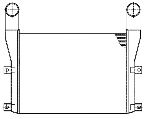 ОНВ (радиатор интеркулера) для автобусов Вектор Next с двигателем ЯМЗ 534