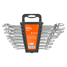 Набор ключей рожковых 8пр. (8х10-22х24мм) холдер