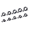 Хомуты пружин.набор 98шт.(13,14,15,16,18,20,21,22,23,24мм) самозажим.,хром-цинк,черн.,кейс