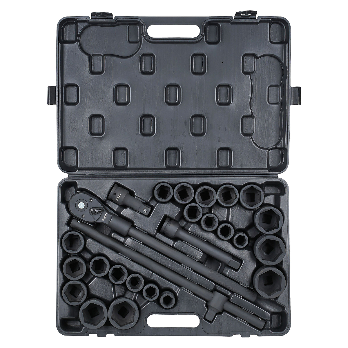 Набор головок ударных 3/4"DR L=56мм, 26пр. (22-50мм, дюйм. размеры 7/8"-2") пласт.кейс