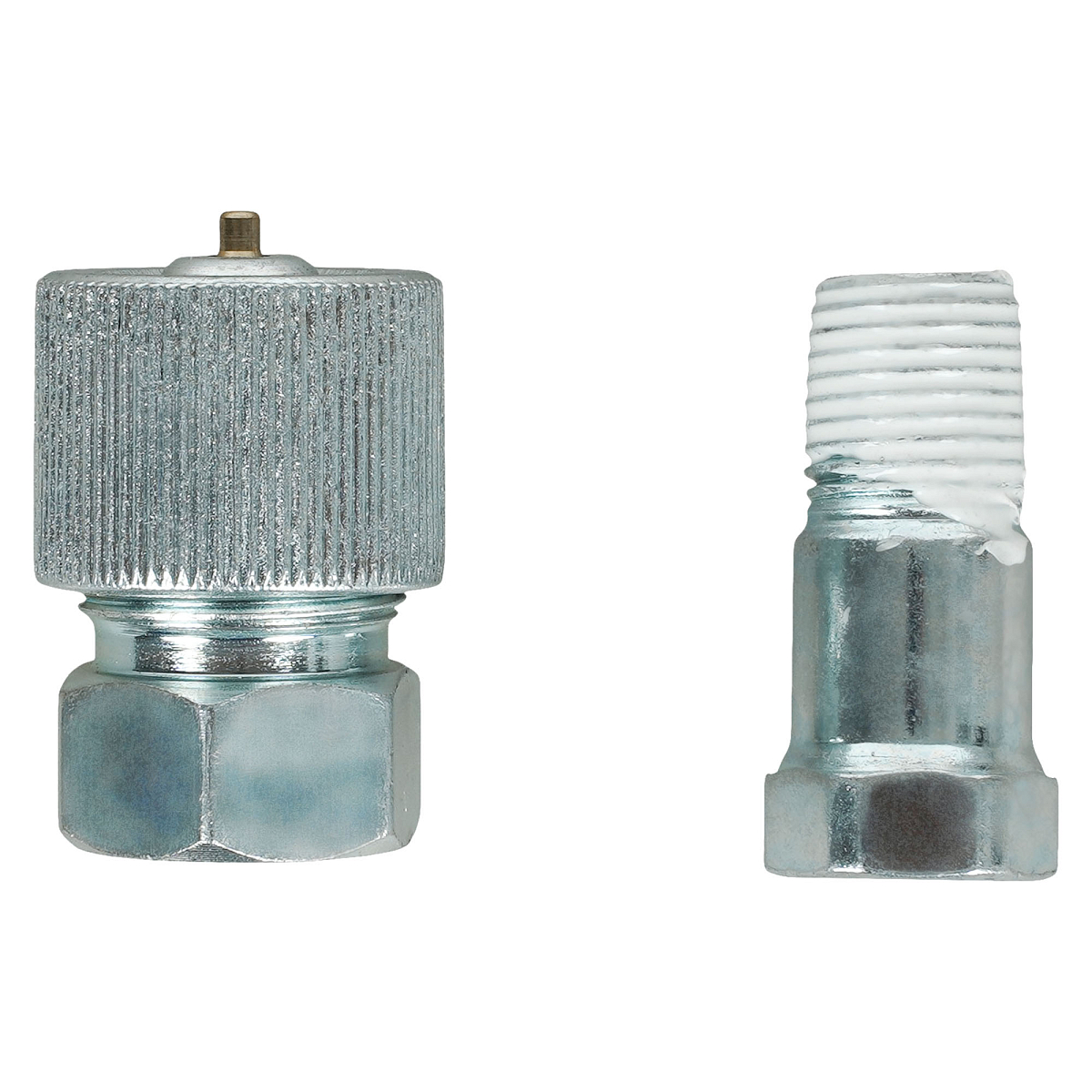 Ниппель и розетка для гидравлич. насосов БРС 1/4, 700 бар, оцинк.сталь, резьба NPT