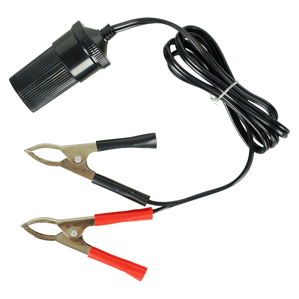 Удлинитель переходник прикуривателя с крокодилами 10А, кабель 100 см