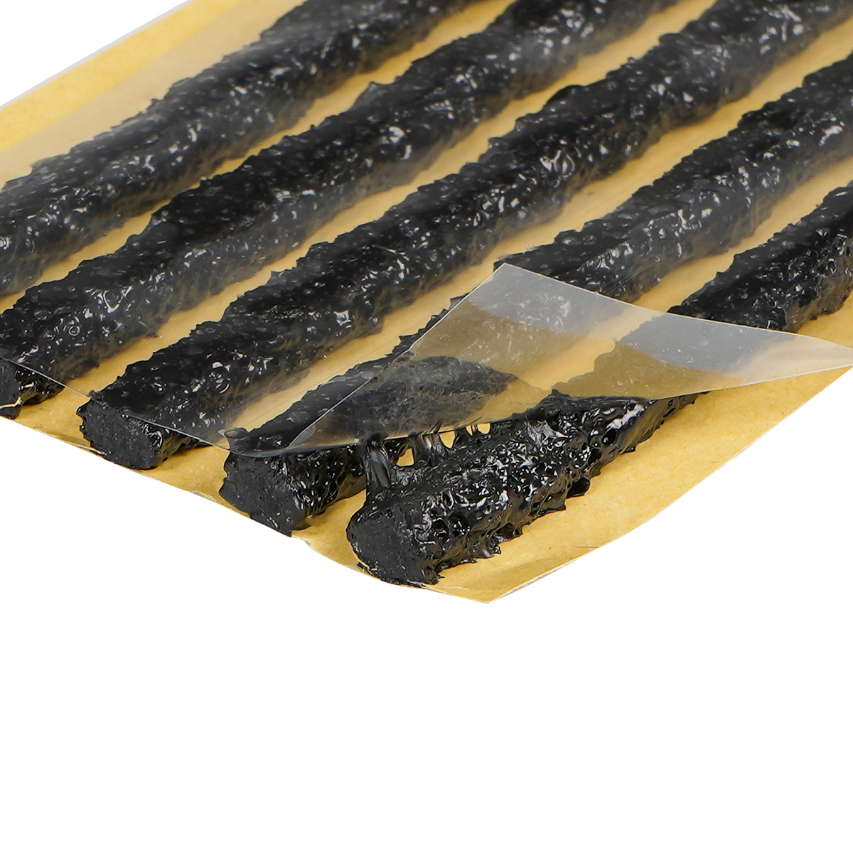 Жгуты для ремонта б/к шин, 6*200мм, 25 шт, черные, бумажн. подложка, в коробке