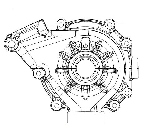 Насос водяной для с/т Doosan/Daewoo (05-) 7.6D [DL08]