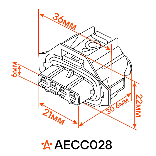 Разъём 4 pin с проводами для датчика абсолют. давления Лада, Chery, Hyundai; для ДМРВ Opel