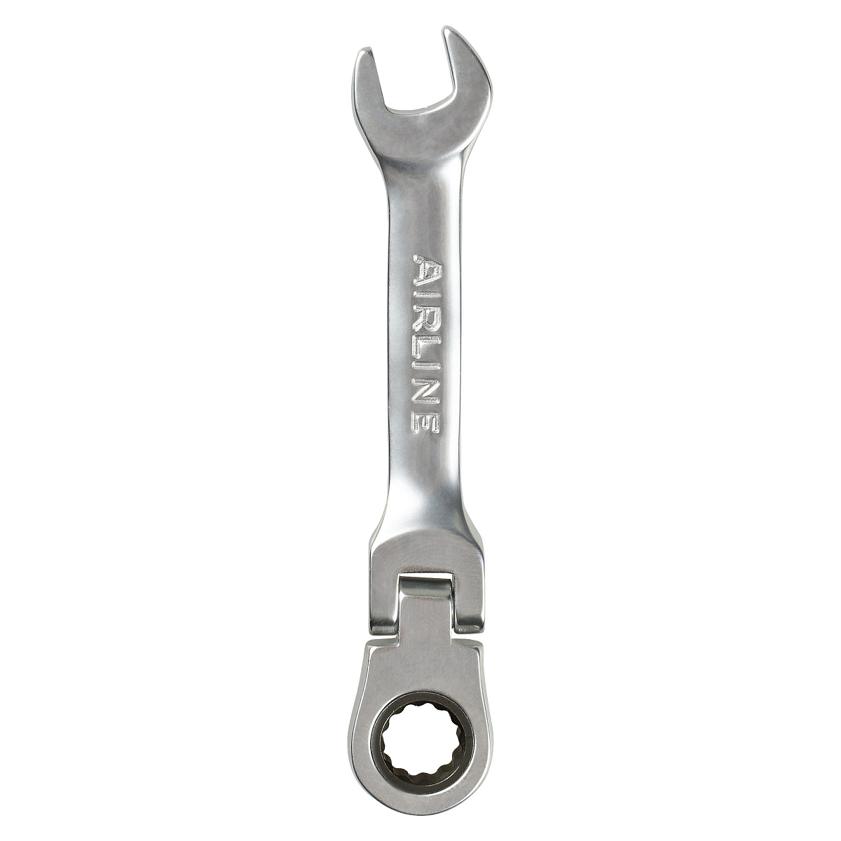 Ключ комбинированный трещоточный шарнирный короткий 8мм PRO, пласт.подвес