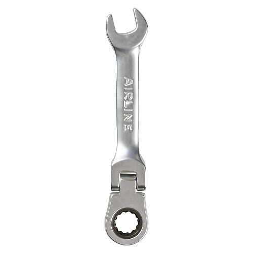 Ключ комбинированный трещоточный шарнирный короткий 8мм PRO, пласт.подвес